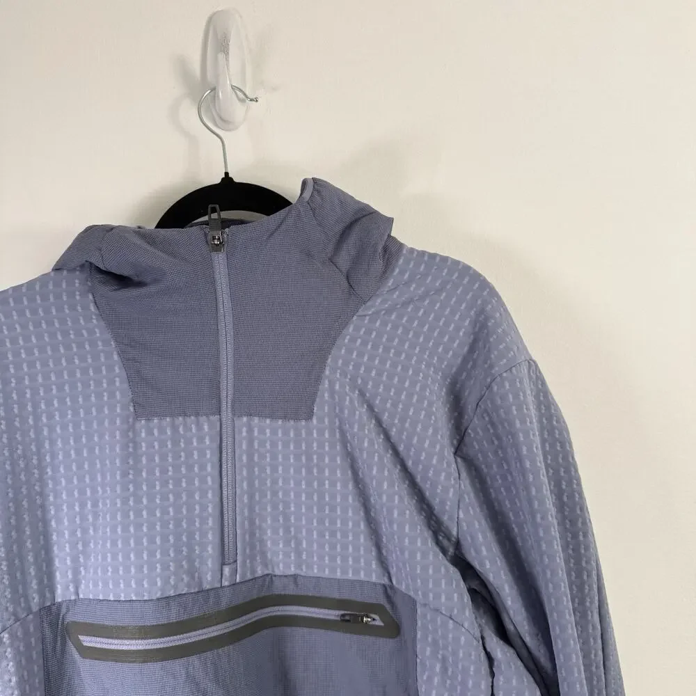 Lululemon Water Repellent Fleece Hiking Anorak Peri Purple Outdoor Mens Medium - Picture 5 of 12